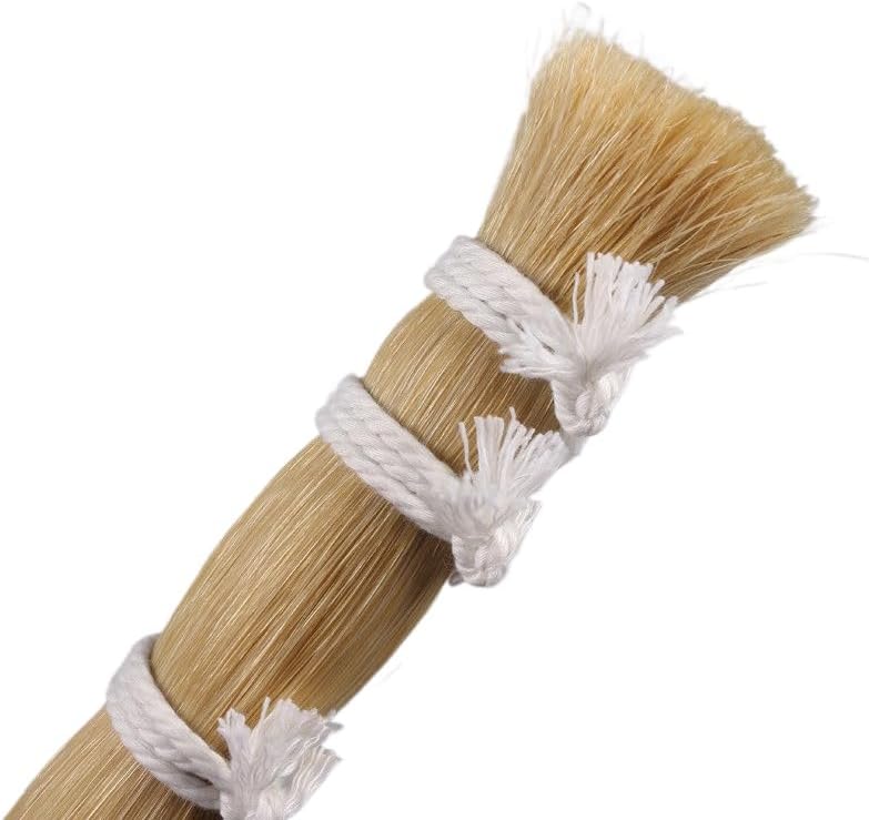 ModouString Store Violin bow horse hair White Horsetail Natural Mongolian Horse Hair Violin parts(250 g) - Image 1